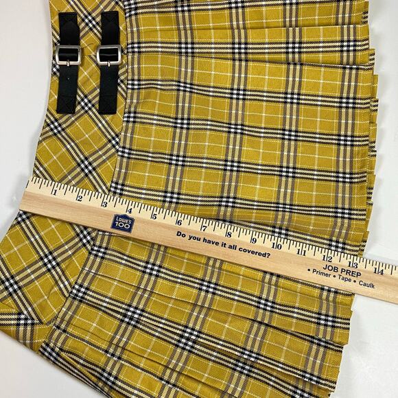 Steve Madden Plaid Pleated Mini Skirt Size 0 - Picture 7 of 9
